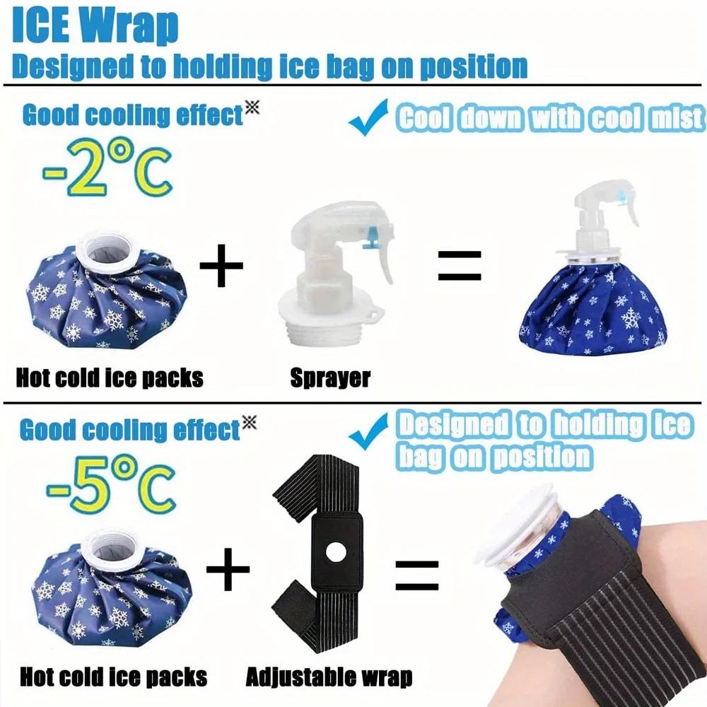 Reusable Ice Packs for Injuries Cold/Hot Water Pack Gel Pain Relief for Knee Shoulder Ankle Foot Elbow Migraine Headache Face