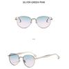 Women's sunglasses, men's and women's retro sunglasses, metal round frame sunglasses.