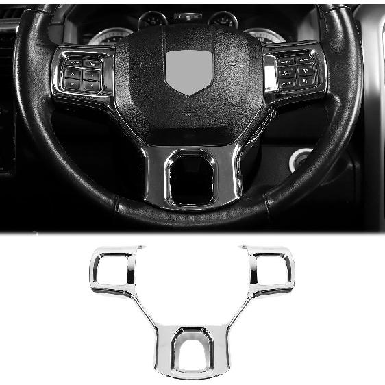 Steering Wheel Panel Cover Trim Accessories For Dodge Ram 1500 2010-2017 Chrome