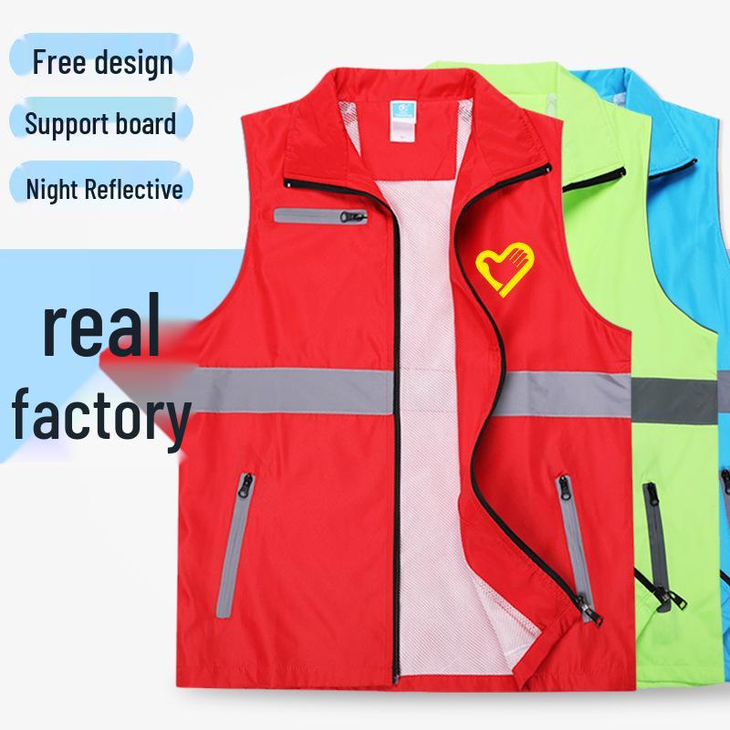 Reflective Custom Logo Volunteer Vest for Promotion Activities