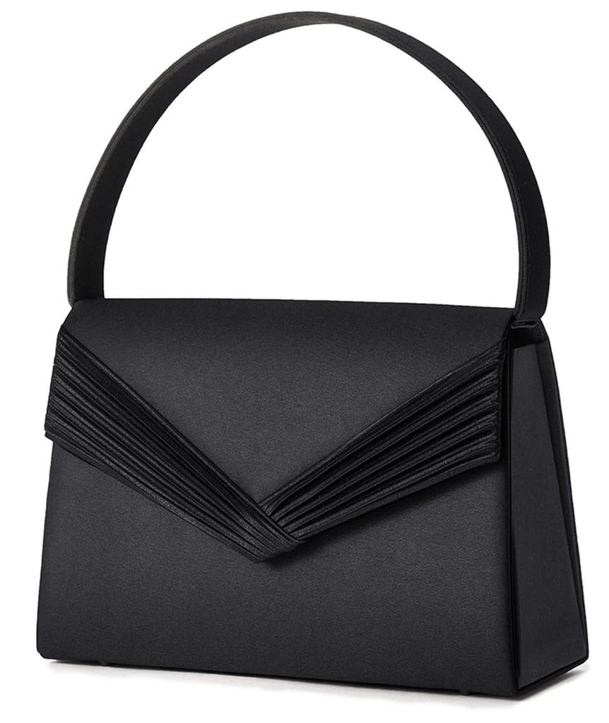 SUNSPOT Women's Black Formal Handbag, Lightweight and Elegant, Perfect for Mourning, Funerals, Graduations, Entrance Ceremonies, Weddings, School