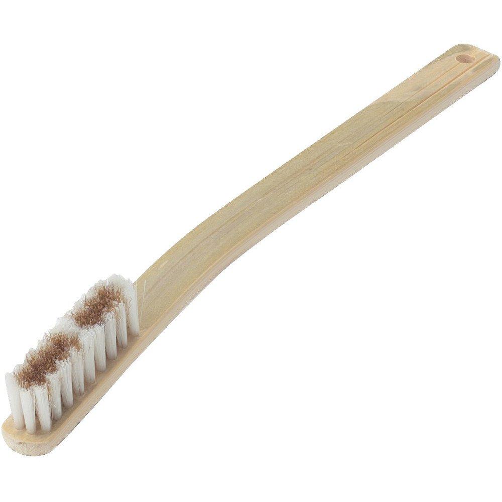 TRUSCO Professional Bamboo Curved Nylon Brass Hand-Planted Brush, Handle, & Mix, TB-3029
