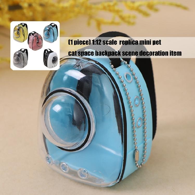 Mini-Weltraumrucksack Puppenhauszubehör Maßstab 1/12 Realistische Katzen Spielzeug Detailliertes Kunststoffdesign Für Thematische Ausstellungen