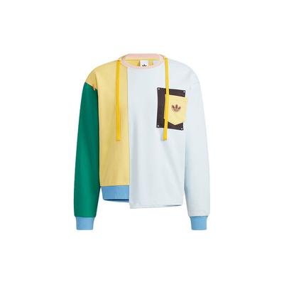 adidas Originals X Melting Sadness Puppet Series Asymmetric Hem Patchwork Sweatshirt Unisex Tops Mixed-Colors HC0348