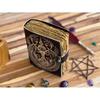 Handmade Leather Journal with Deckle Edge Paper Third Eye Grimoire Journal Antique Blank Spell Wiccan Notebook Horror Special Book