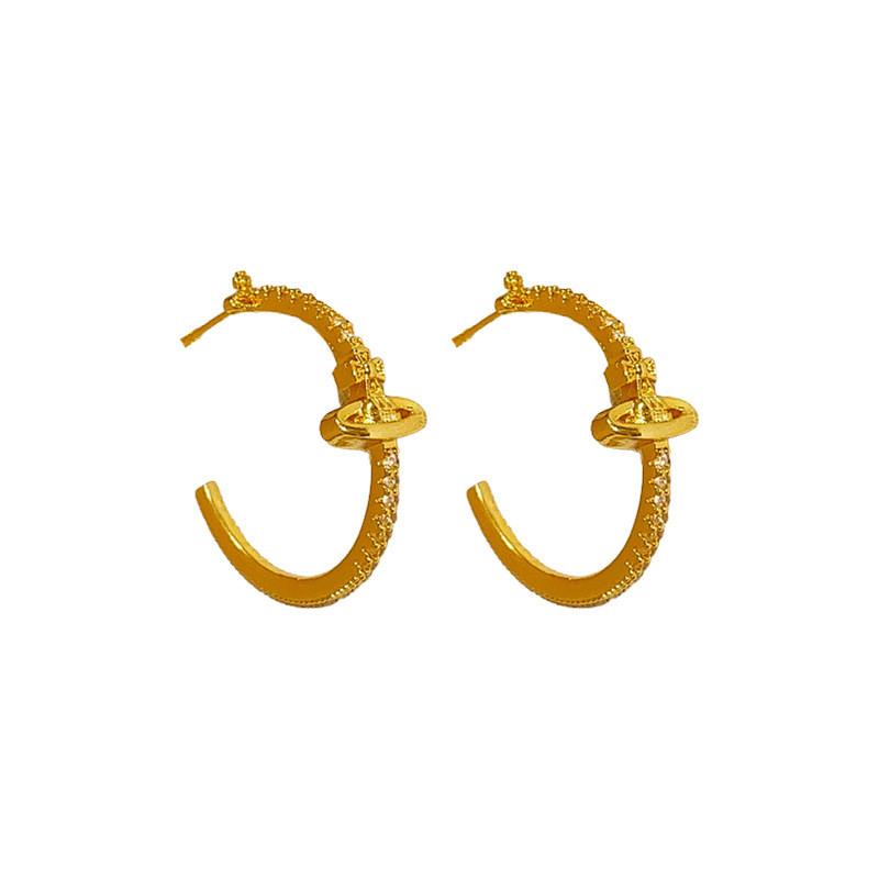Highend Copper Geometric Earrings With Gold Finish For Women Elegant Accessories