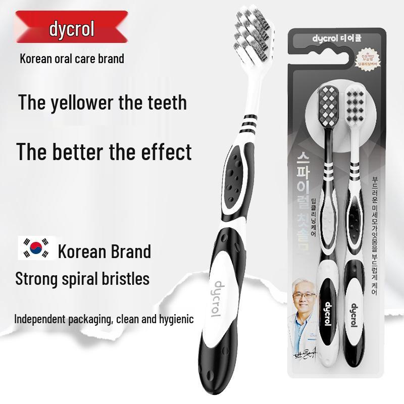 

Корейська чоловіча зубна щітка преміум-класу із середньо-жорсткою хвилястою спіральною щетиною