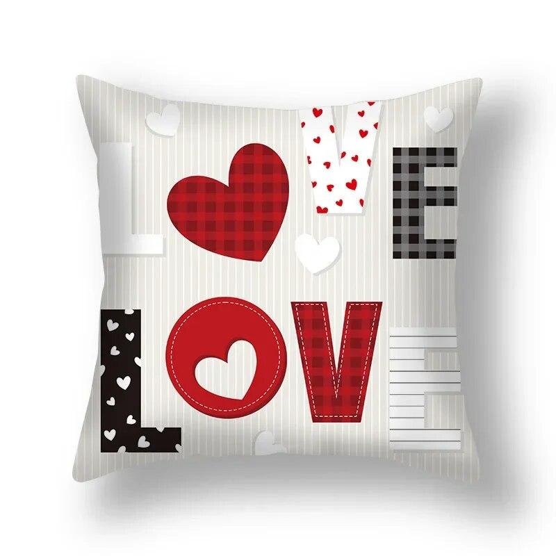 Love Sweet Cartoon Pillowcase Wedding Party Birthday Festival Decoration Sofa Office Seat Car Cushion Cover Home