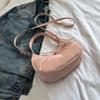 Große Kapazität PU Hobo Tasche Einfarbige Handtasche im französischen Stil Modische Umhängetasche mit Schleife Für Mädchen/Damen