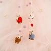 4Pcs Christmas Felt Fawn Pendant Elk Charm Christmas Tree Personalized Hanging Decorations Party Holiday Decor