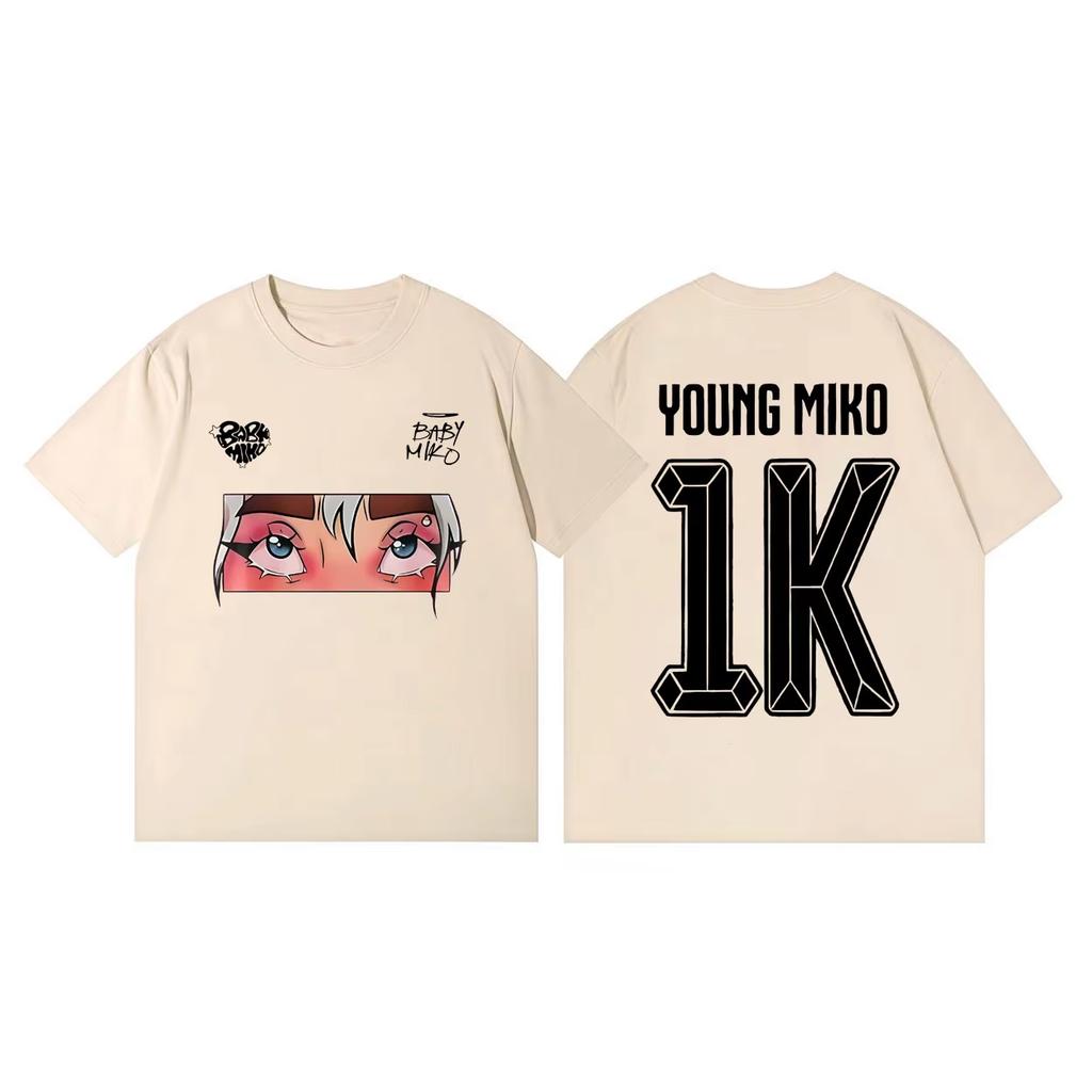 Rapper Young Miko Tour 2026 Merch Tshirt Unisex Women Fashion Hip Hop Short Sleeve Tshirts High Quality Cotton Streetwear Hip Hop