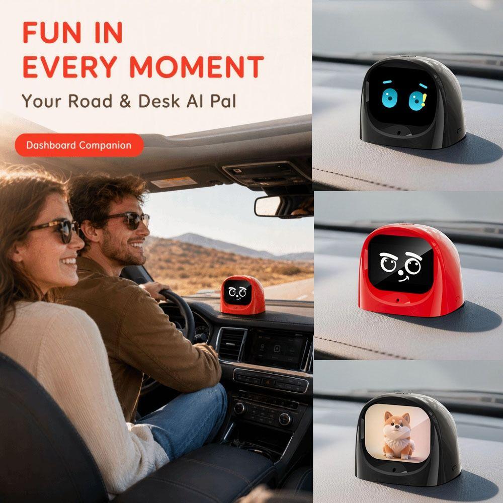 33 Languages Car Voice Chat Robot Built‑in Speaker Car Smart Electronic Pet  Office Workers