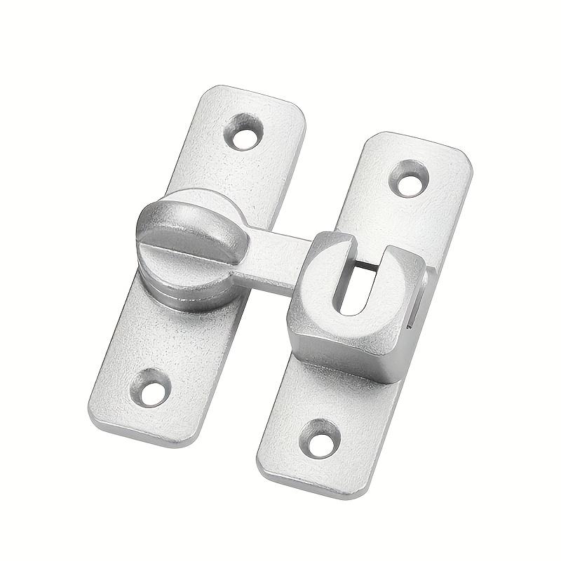 1pc Perforation-Free Door Buckle - Anti-Locking & Anti-Theft Heavy-Duty Aluminum Alloy & Stainless Steel Security Hardware, Sleek Metallic Finish