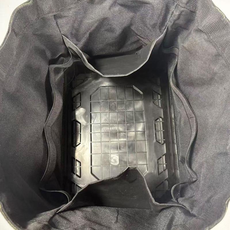 Heavy Duty Fabric Tool Storage Bag With Reinforced Plastic Base & Handle For Garden Home Repair Tool Box Holder