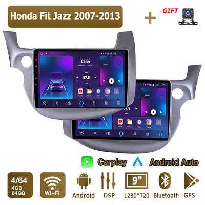 Android Carplay Car Radio For Honda Fit Jazz 2007-2013 Multimedia Player Head Unit Stereo GPS Navigation BT WIFI 4+64GB