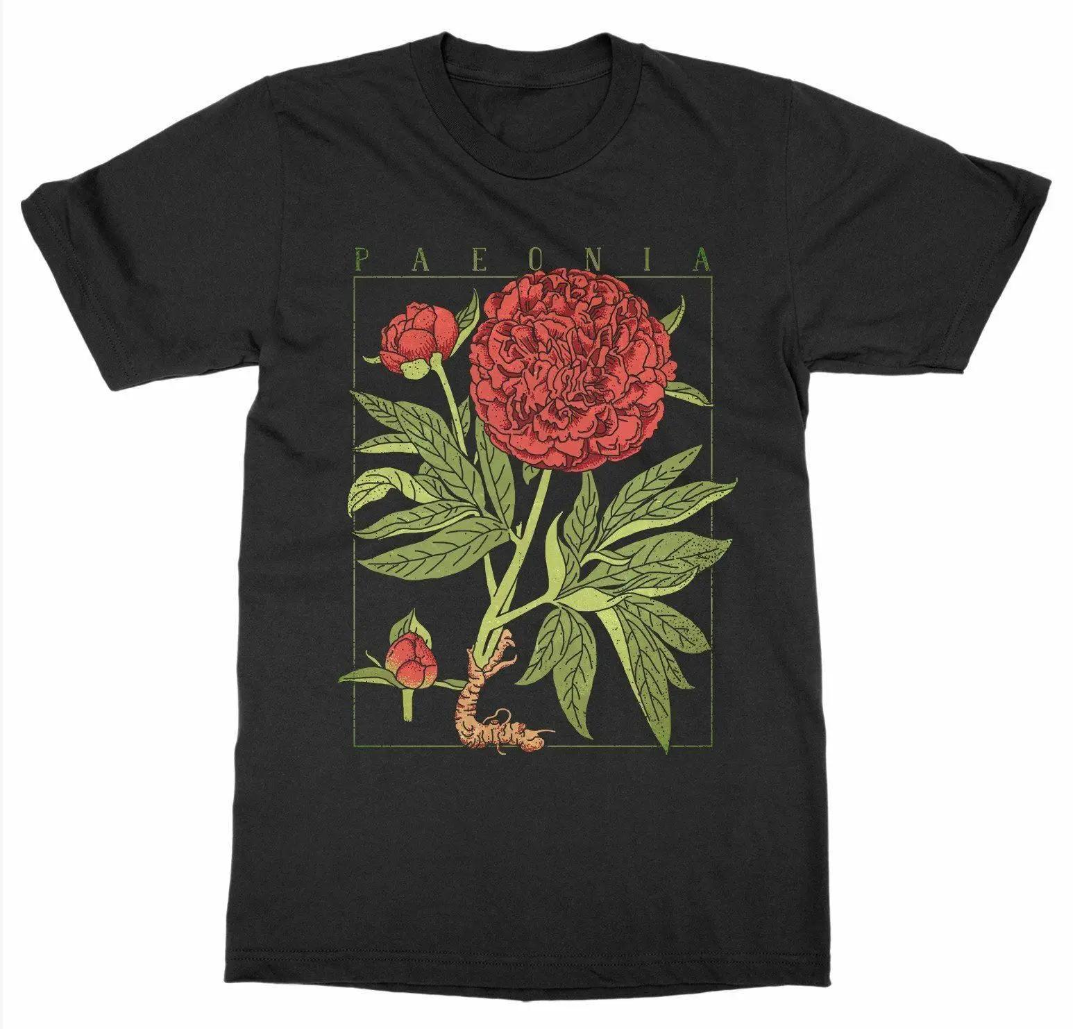 

Botanical Garden Peony Plant Botany Bloom Fruit Grow Print T Shirt 100 Cotton Short Sleeve ONeck Casual Tshirt Size S3XL 4XL