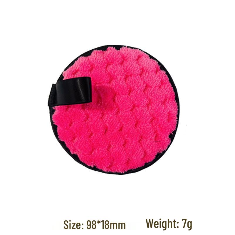 Large Double-Sided Pineapple Plaid Cleansing Puff - Thick Flocking Makeup Remover