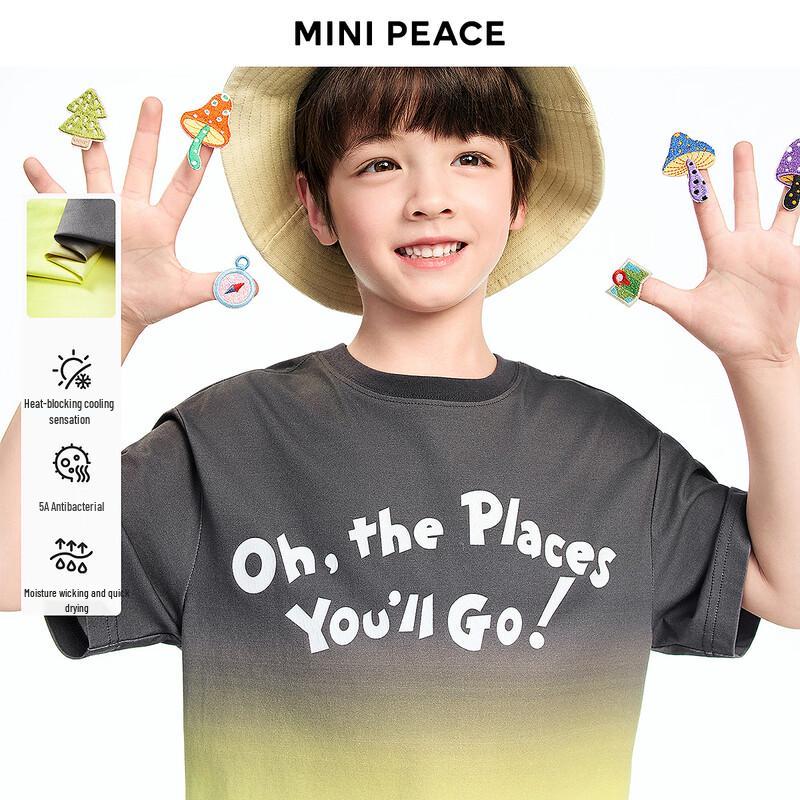 MiniPeace Boys  Cool-Feel Gradient Short Sleeve T-Shirt 160
