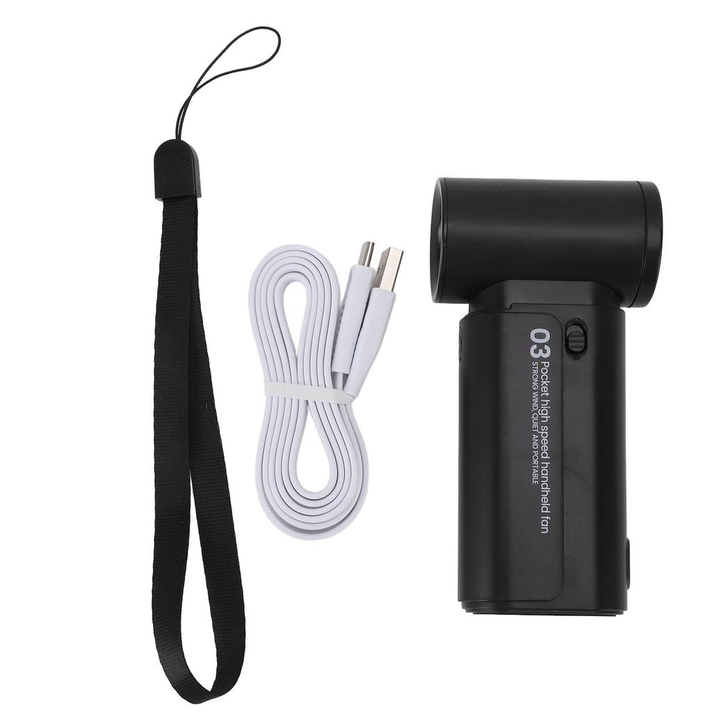 Portable Handheld Fan 4000mAh High Speed Cooling Fans Quiet Compact Pocket Fan with Lanyard for