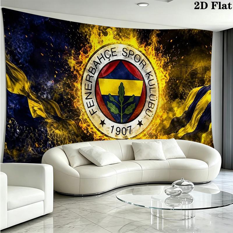 Fenerbahce sk Wall Tapestry Aesthetic Wall Hanging Printed Fabric Blanket Decorative Tapestries for Bedroom Living Room Home Decor