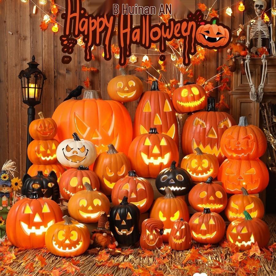 Luminous Large Halloween Pumpkin Lantern: Outdoor Decoration & Shopping Mall Display Props