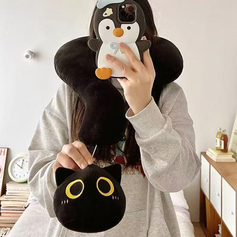 Creative Cat Question Mark Sofa Pillow: Neck & Back Support. One Size