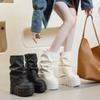 Platform Boots Women's Leather Boots Winter Short Boot High Heels Women's Boots Botas Ladies Shoes Botas De Invierno Para Mujer