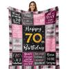 80. Geburtstag Geschenkdecke Druck Weiche und Bequeme Flanelldecke für Sofa Bett Wohnzimmer