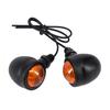 Replacement Lights Lamp Part Decor Set 2Pcs Black Motorcycle Cafe Turn Signal