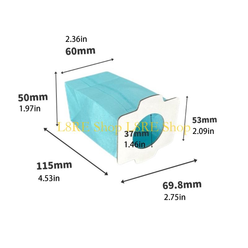 L8RE Pack of 9 High Capacity Dust Bag Dirt Disposal Bag Set Dust Bag Nonwovens Texture Suitable for Efficient Home Cleaning