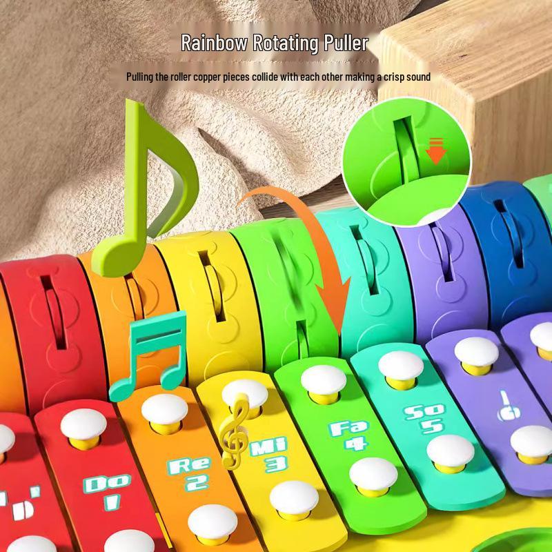 Multi-Functional Eight-Tone Baby Piano Chime - Early Education Musical Toy for Toddlers