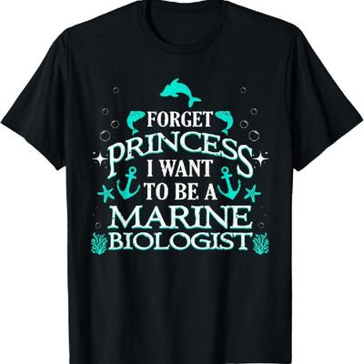 Funny Marine Biologist Art For Girls Women Marine Biology T-Shirt