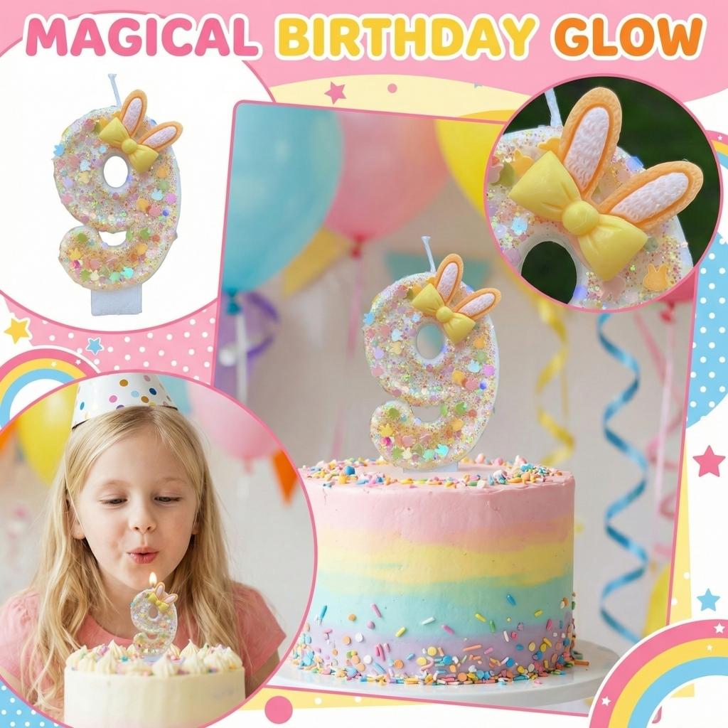 Fashion Cartoon Creative Birthday Candles Party Digital Candles
