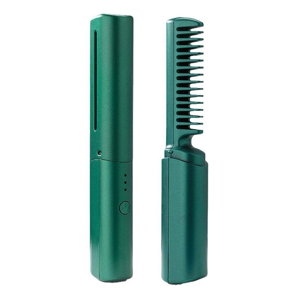 USB Hair Straightener Rechargeable Fast Heating Comb Portable Lazy Wireless Hair Hot Comb Women