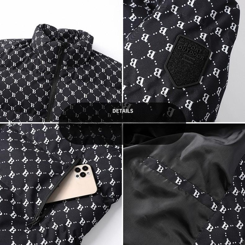 Cotton-padded Coat Men's Fashionable Hooded Down Jacket Windproof and Warm Bread Jacket Thickened Down Jacket for Autumn and Winter