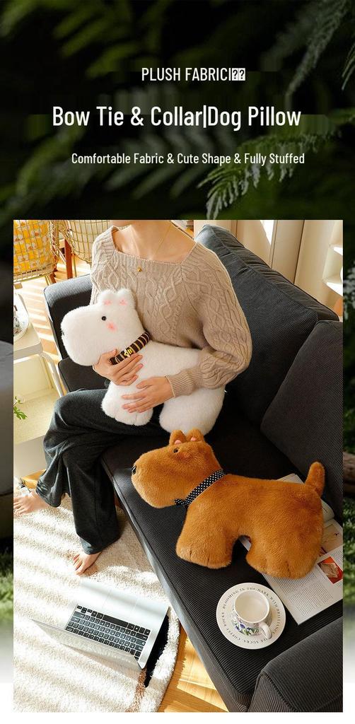 Cross-border New Collar Dog Pillow - Cute Toy Sofa Doll & West Highland Home Decoration