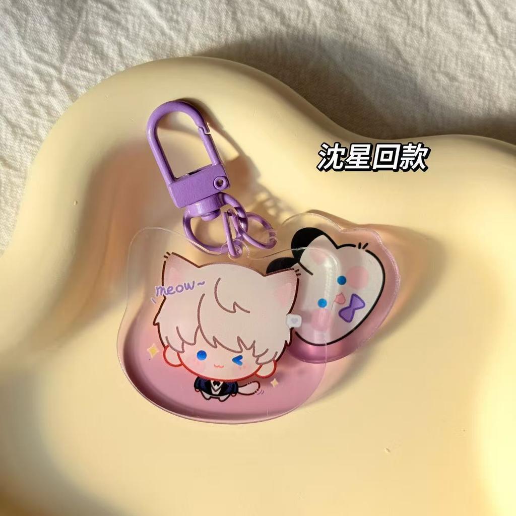 Love and Deepspace Xavier  Zayne Creative Cute Anime Merchandise Acrylic Keychain Simple and Personalized Cartoon Backpack Charm