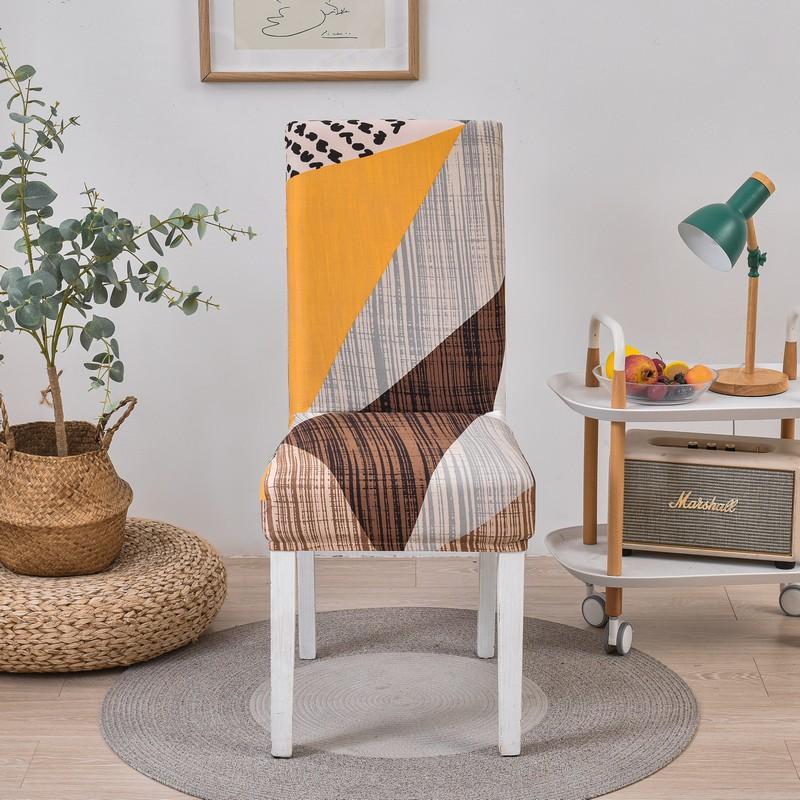 Universal Simple Chair Cover, One-Piece Elastic Dining Chair Cover, Plaid Household All-Inclusive Elastic Dust Cover