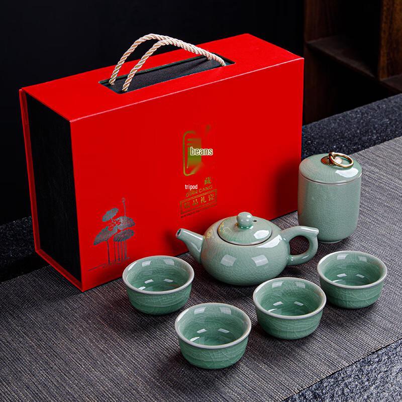 Xiaoyueya Ge Kiln Ceramic Kung Fu Tea Set