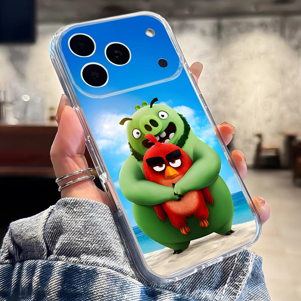 

A-angry Birds Phone Case For IPhone 17 16 Pro Max 15 14 13 11 12 Mini Xs X Xr 7 8 Plus Se Transparent Cover iPhone XS Max