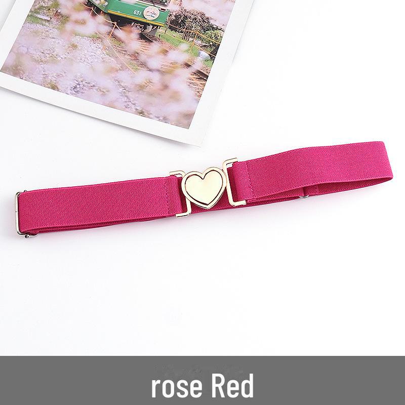 Unisex Adjustable Elastic Braided Canvas Belt with Alloy Buckle