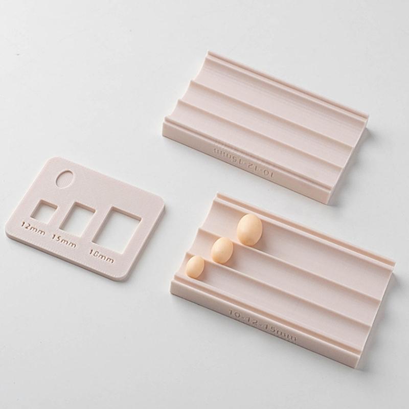 Polymer Clay Shaping Mold for Jewelry Making, Oval Raised Texture Tool with Guide Plate and PLA Three Channel Body, 2 Set Craft Kit
