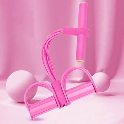 Sit-up Pedal Puller Resistance Band with Handle Multifunction 4/6-Tube Elastic Yoga Pull Rope Men Women Pedal Tensioner Exerciser Workout Equipment