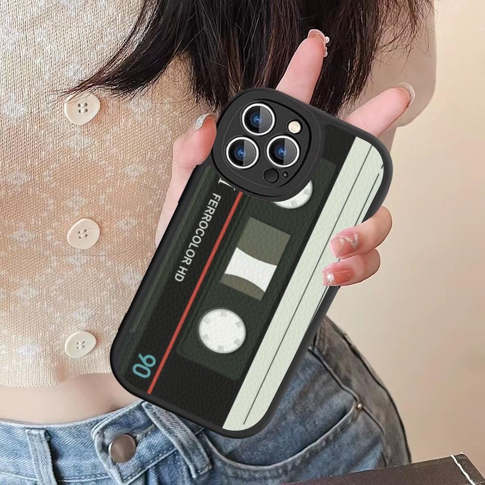Vintage Cassette Tape Phone Case Hard Leather For IPhone 16 15 14 13 12 Mini 11 14 Pro Max Xs X Xr 7 8 Plus Fundas