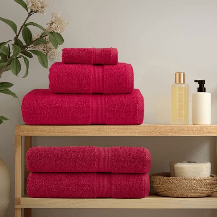 VidaXL Serviettes de Sauna de Qualité Supérieure 4 pcs, Paréos de Sauna, Draps de Bain, Serviettes de Douche Salle de Bain 137411