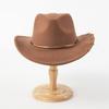 Elegant Fedoras Hat for Women Party Hat with Metal Rings Cosplay Costume Cowboy Hat Dance Hat Stage Performances Hat
