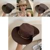 Casual Chic Cowboy Hat Ideal For Outdoor Activities Embroidered And Breathable Wide Brim Sun Hat