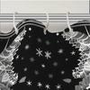 Vintage Sun & Moon Shower Curtain - Starry Sky Pattern, Macpolyester, Artistic Bathroom Set, Retro Design