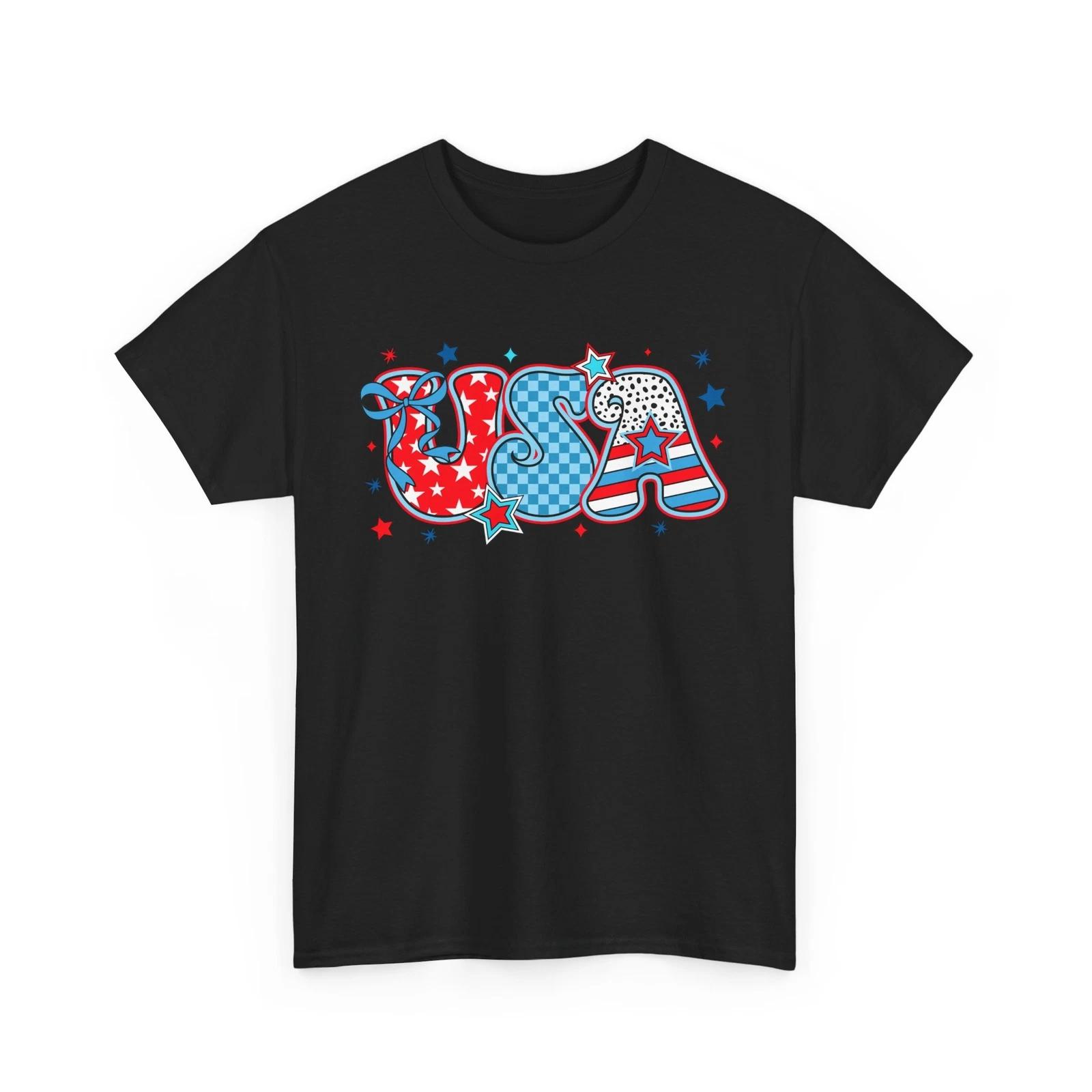 

USA letter T-Shirt | Stand Tall & Proud for the USA | America Est.1776 2XL
