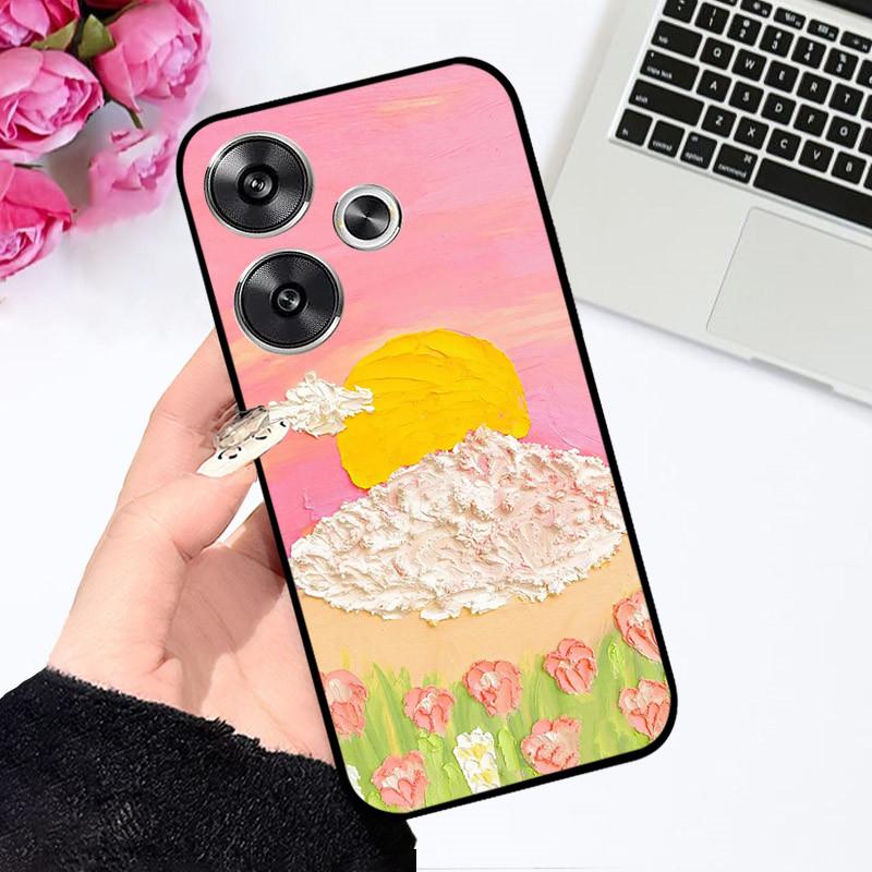 Cases For POCO F6 Cover Cute Astronaut Fashion Shockproof Soft Bumper For Xiaomi POCO F6 Coque For POCOF6 F 6 2024 Phone Capa
